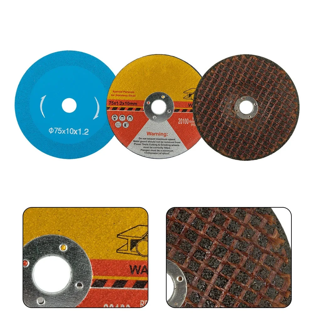 

75mm 3" Metal Cutting Discs 3 Inch Cut Off Wheels Flap Sanding Discs Grinding Discs Angle Grinder Wheel For Angle Grinder