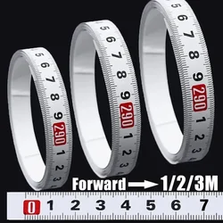 Self-Adhesive Measuring Tape Carbon Steel 16mm Width Metal Tape Measure for Miter Track Router Table Saw Sturdy Ruler 3/2/1M