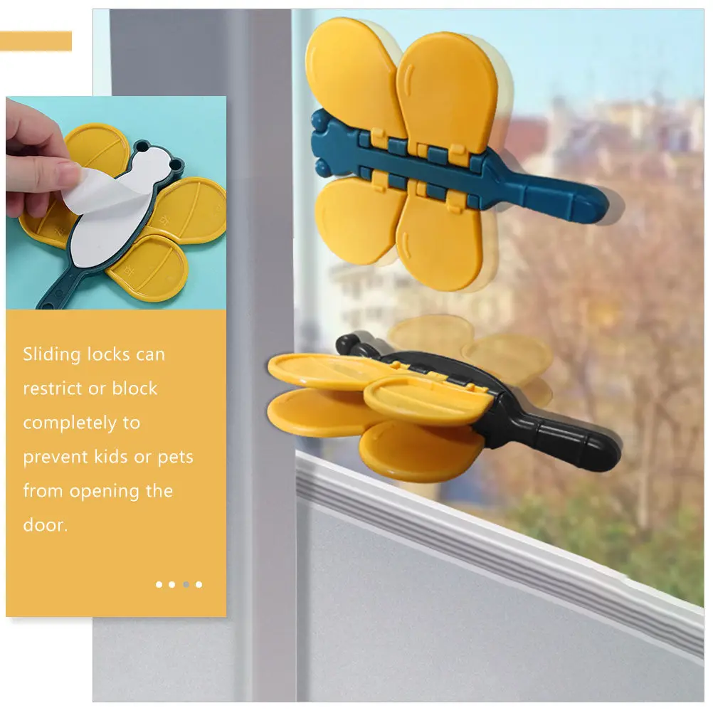 

6Pcs Child Safety Window Locks Sliding Door Locks Baby Proof Adhesive Sliding Glass Door Lock Secure Lock for Kids and Pets Home