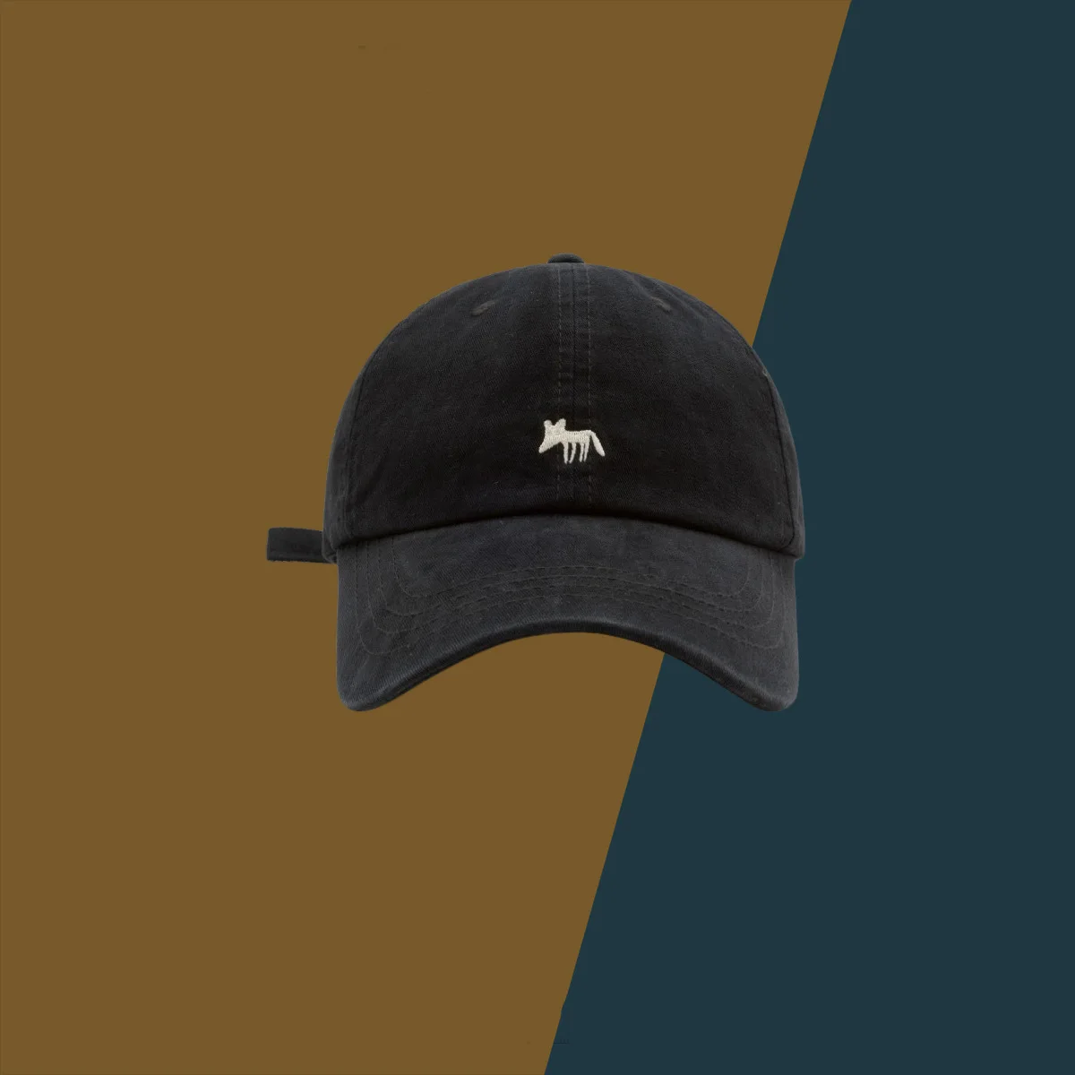 Симпатичная универсальная бейсболка с вышивкой Little Fox для мужчин и женщин в одном стиле, корейская версия уличной модной кепки