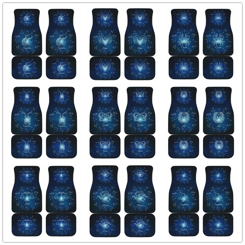 

Все защитные автомобильные коврики «Двенадцать созвездий», тяжелый ковер спереди и сзади, полный комплект из 4 предметов в упаковке для автомобиля, внедорожника