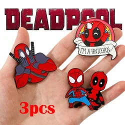 Anime Deadpool Cartoon spilla creativa Cute Disney Trend Dressing smalto Pin Metal Badge gioielli abbigliamento zaino accessori