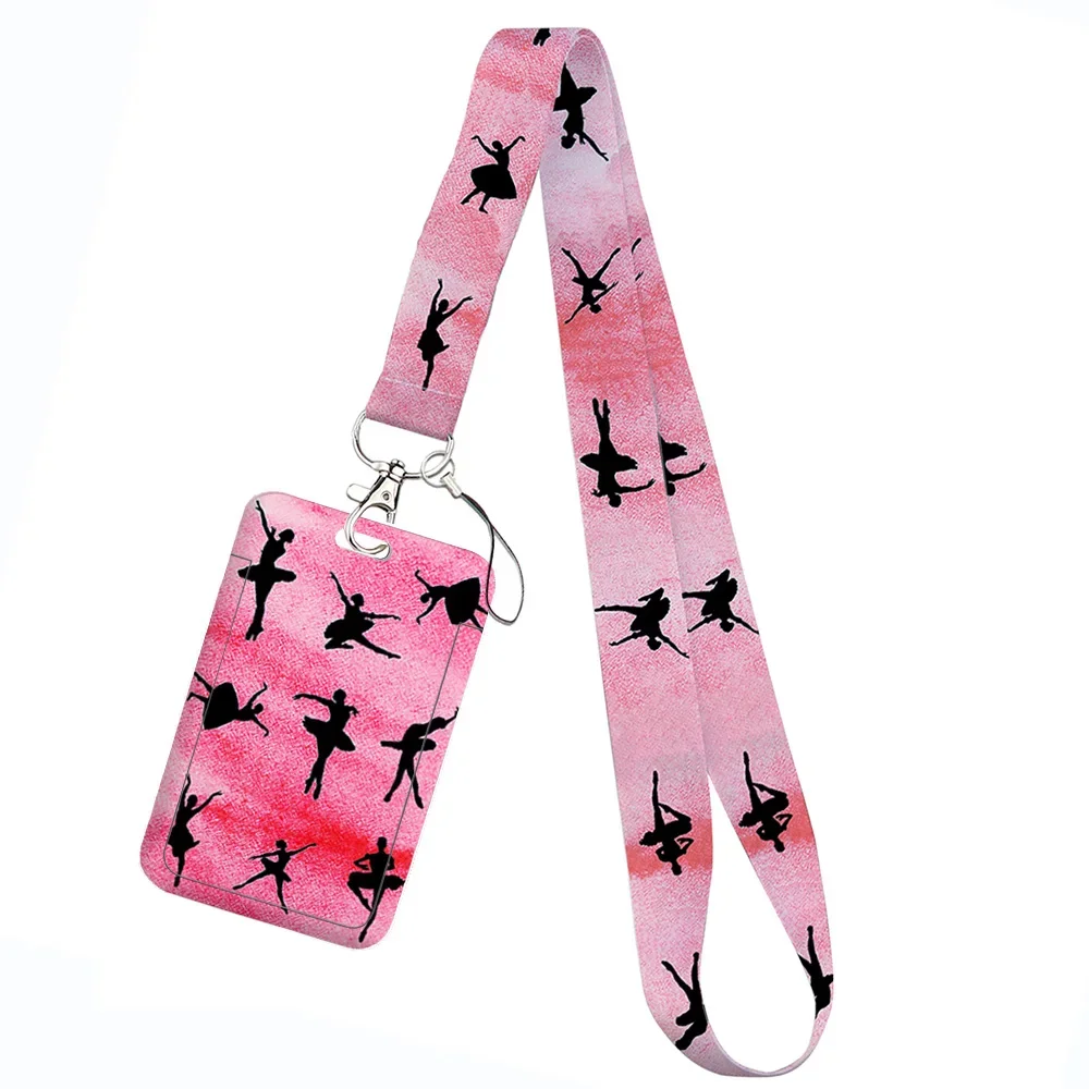 Love Marble Pattern Keychain Holder with Lanyard