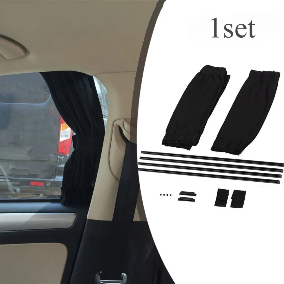 

1set Car Windshield Universal Sunshade Decoration Car Window Sunshade Mesh Style Curtain Adjustable Auto Interior Accessories