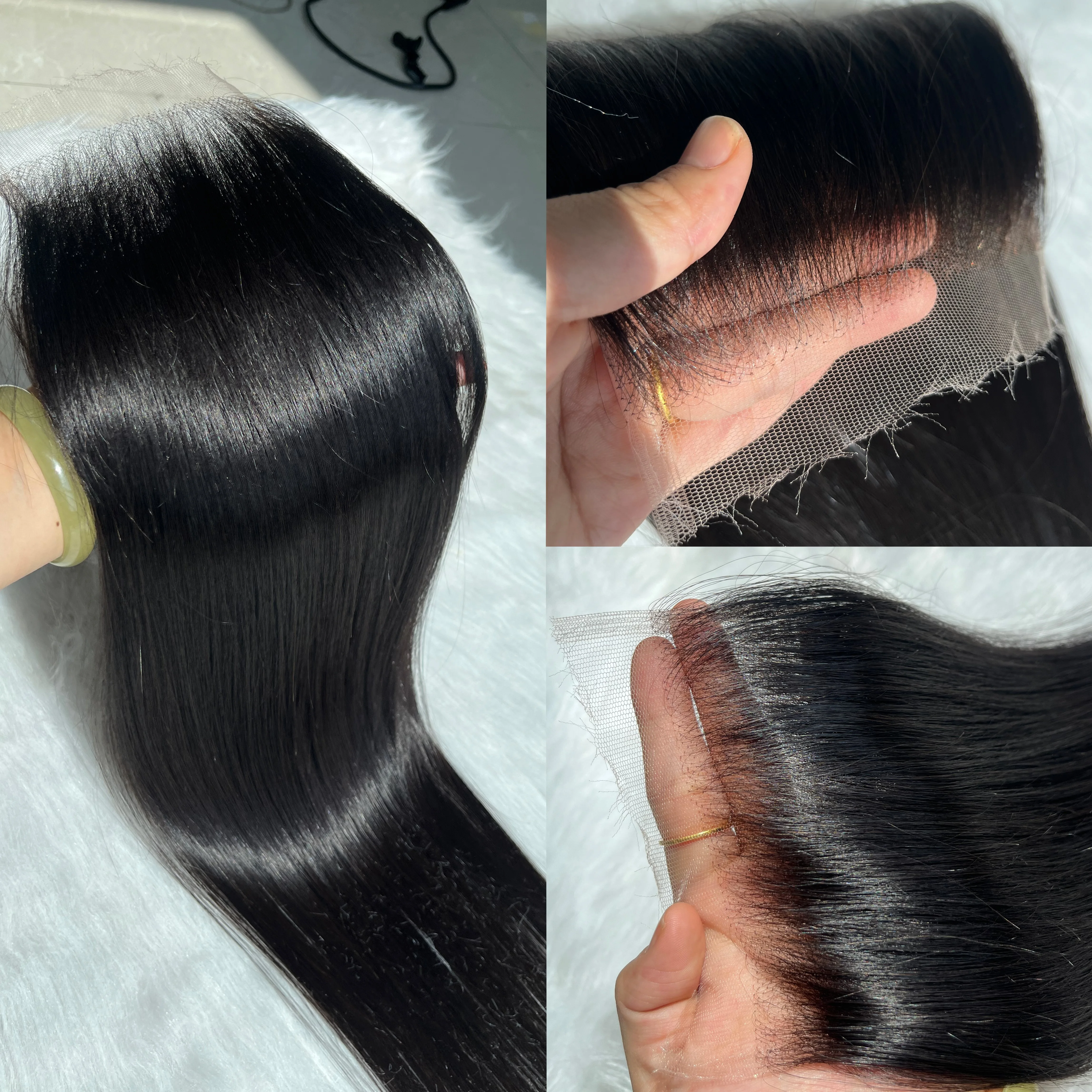 AVENIR Single Knots  Straight  5x5 HD Lace Closure Only HD Lace Frontal Bye-Bye Knots 100% Human Hair HD Lace Closure PrePlucked