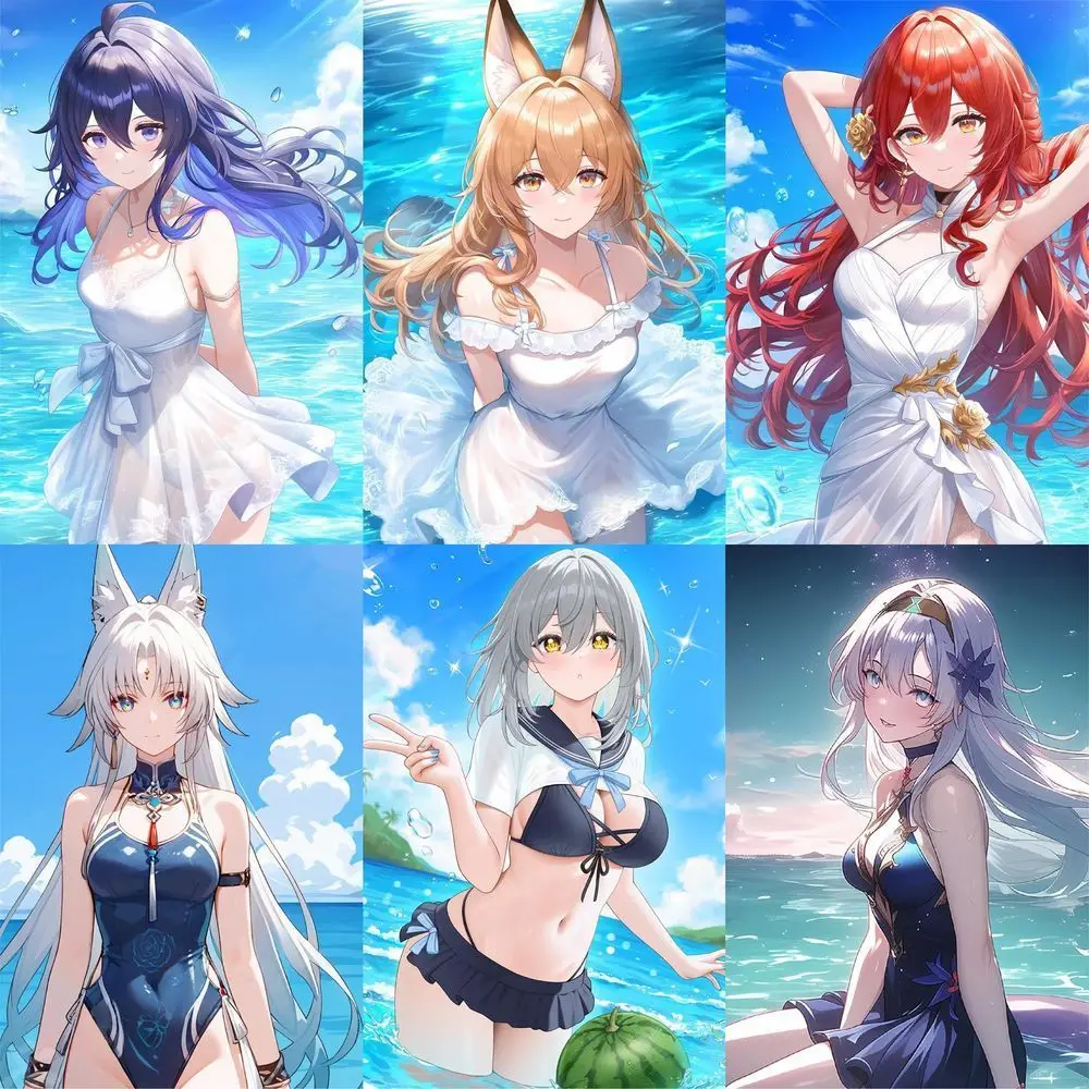 هونكاي-ملصقات أنيمي شخصية نسائية ، شارات رسومات كرتونية ، سكة نجوم ، خوذة ، لوح تزلج ، لاب توب ، دراجة نارية ، ملصق ، 61 *