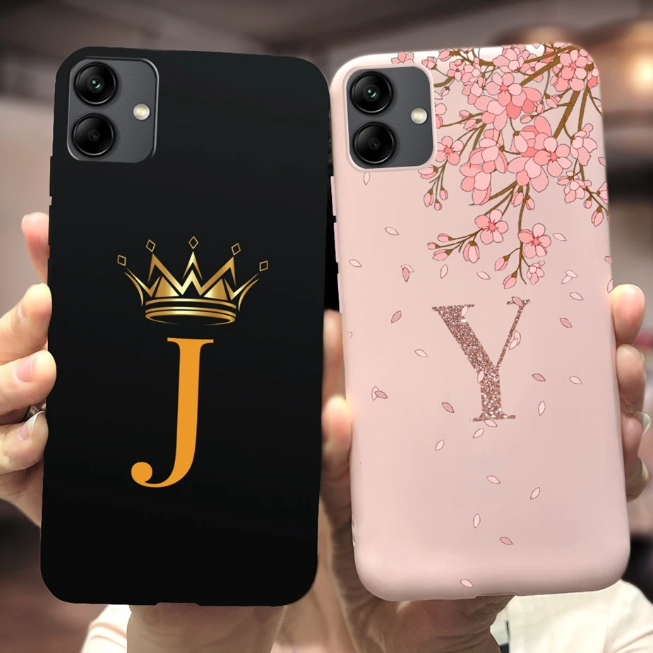 Cute Crown Letters Cover For Samsung Galaxy A04s Case Soft Silicone Phone Cases For Samsung A04 Galaxy A04e A 04 s Fundas Bumper