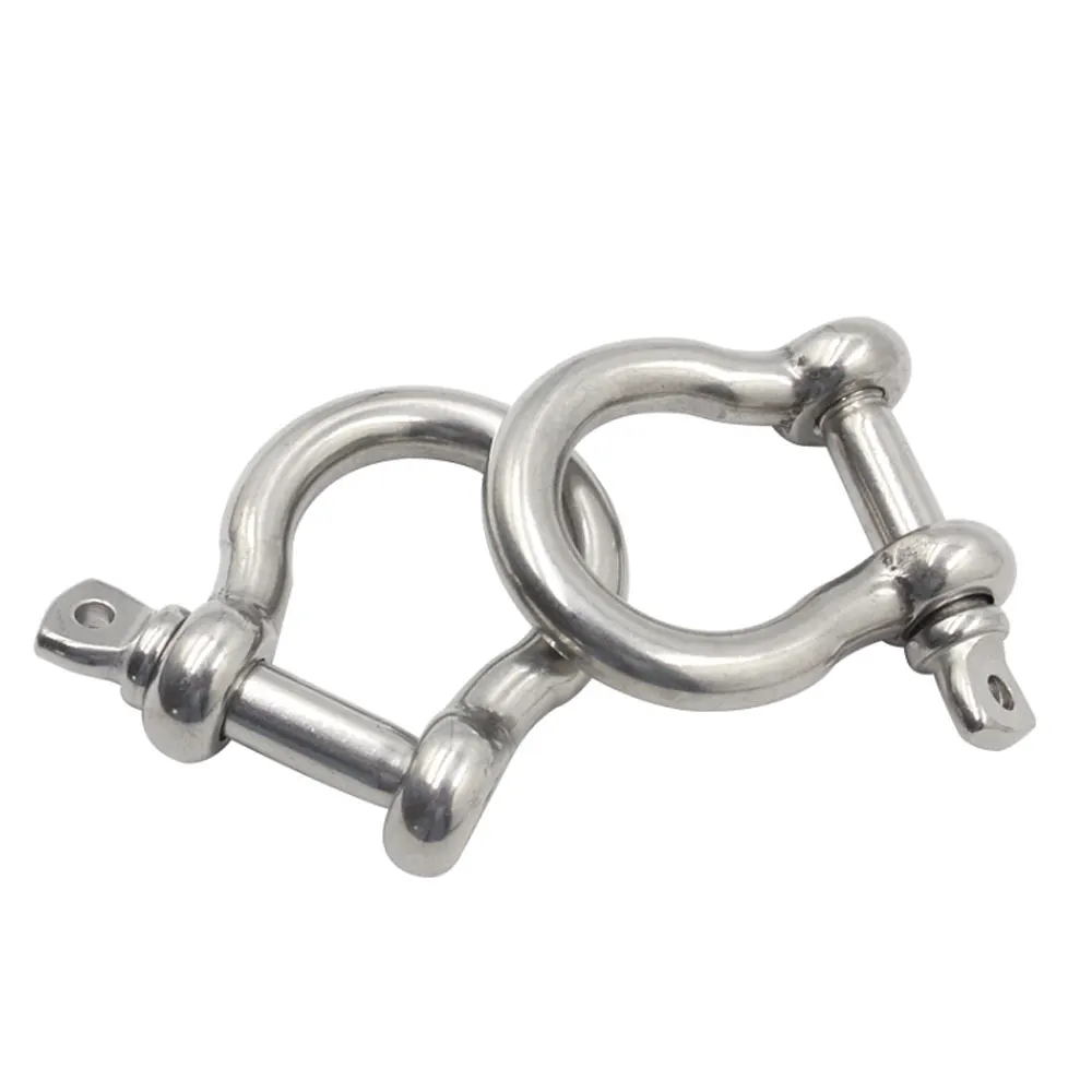 Stainless Steel U-Bolts Bow Shackle M10/M12/M16/M20 Type U Sling Screw Bearings Rope Bolt Shackle Cufflinks