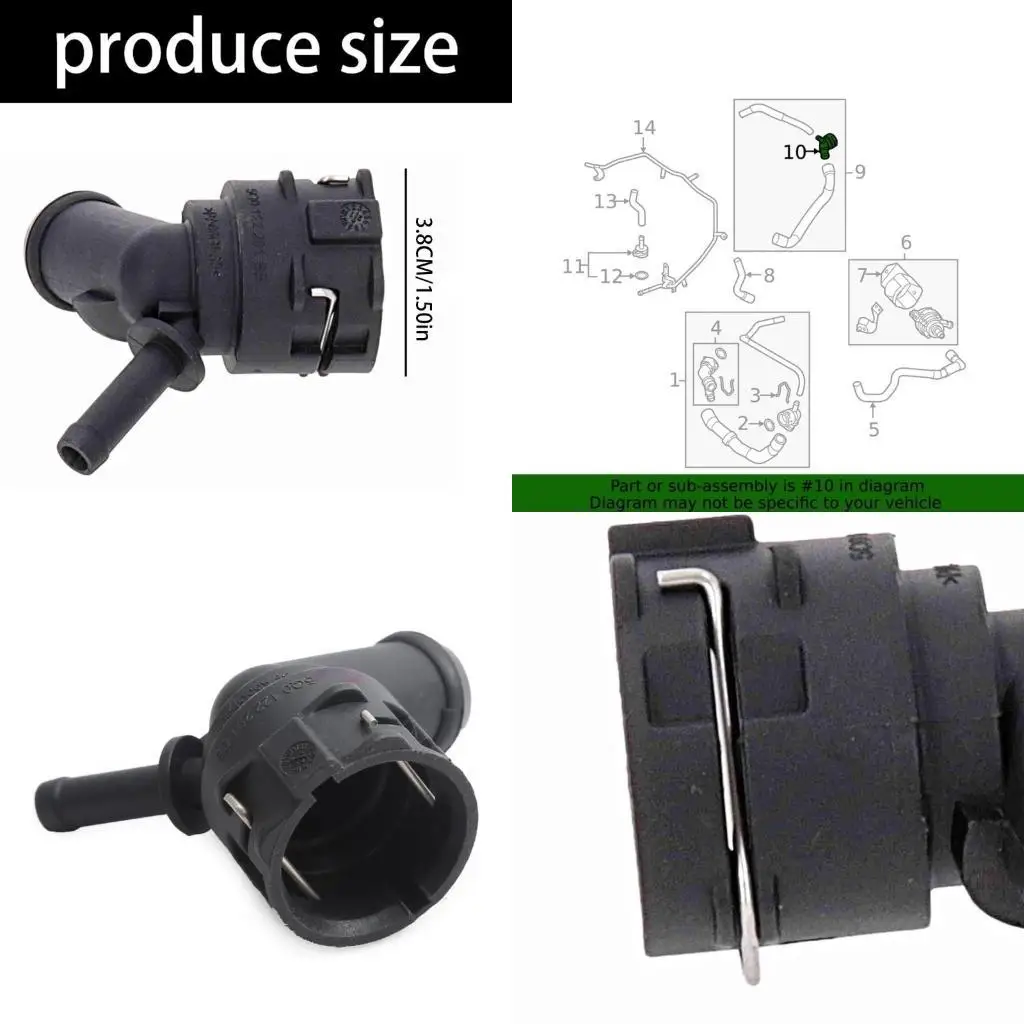 5Q0122291BB Engine Cooling System Hose Flange Adapter Enhanced Efficiency