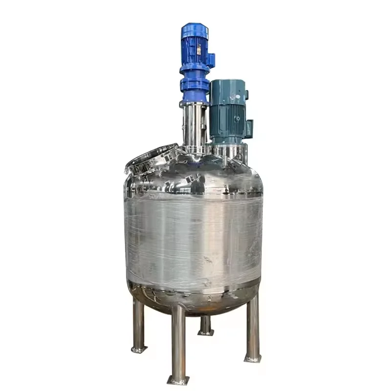 500L Stainless Steel 304 Electric Heating Insulation Emulsifying Mixing Tank With Agitator And Wall Scraper