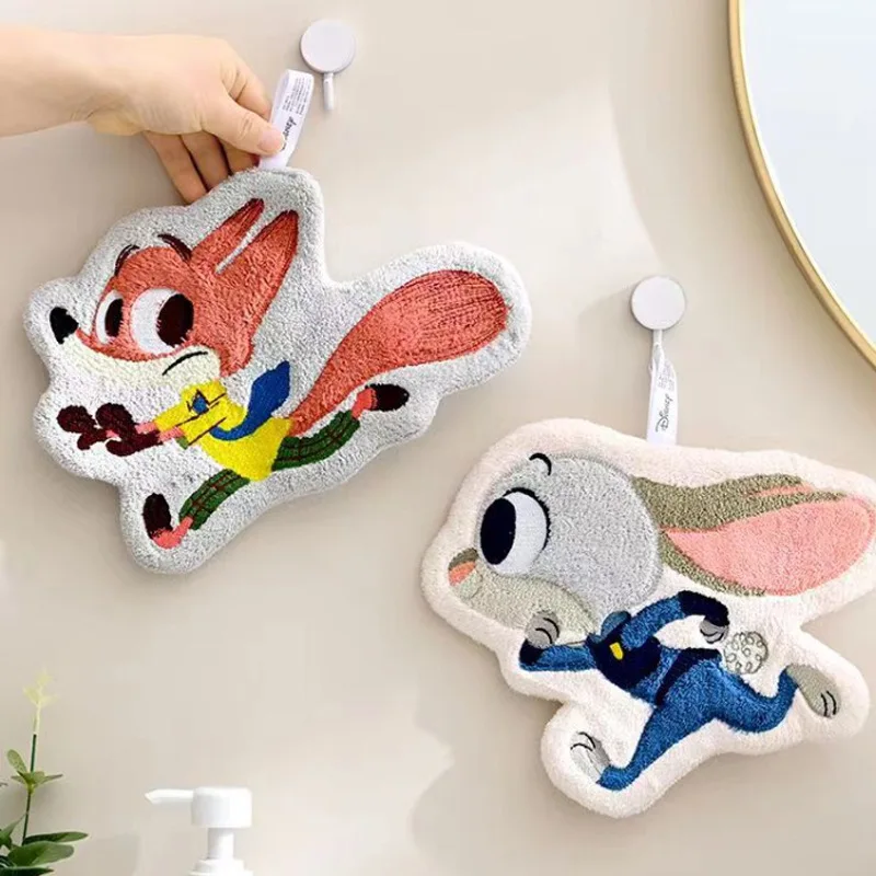 Disney's new three-dimensional cartoon hand towel hanging cute thickened small animal children's hand wipes kitchen bathroom rag