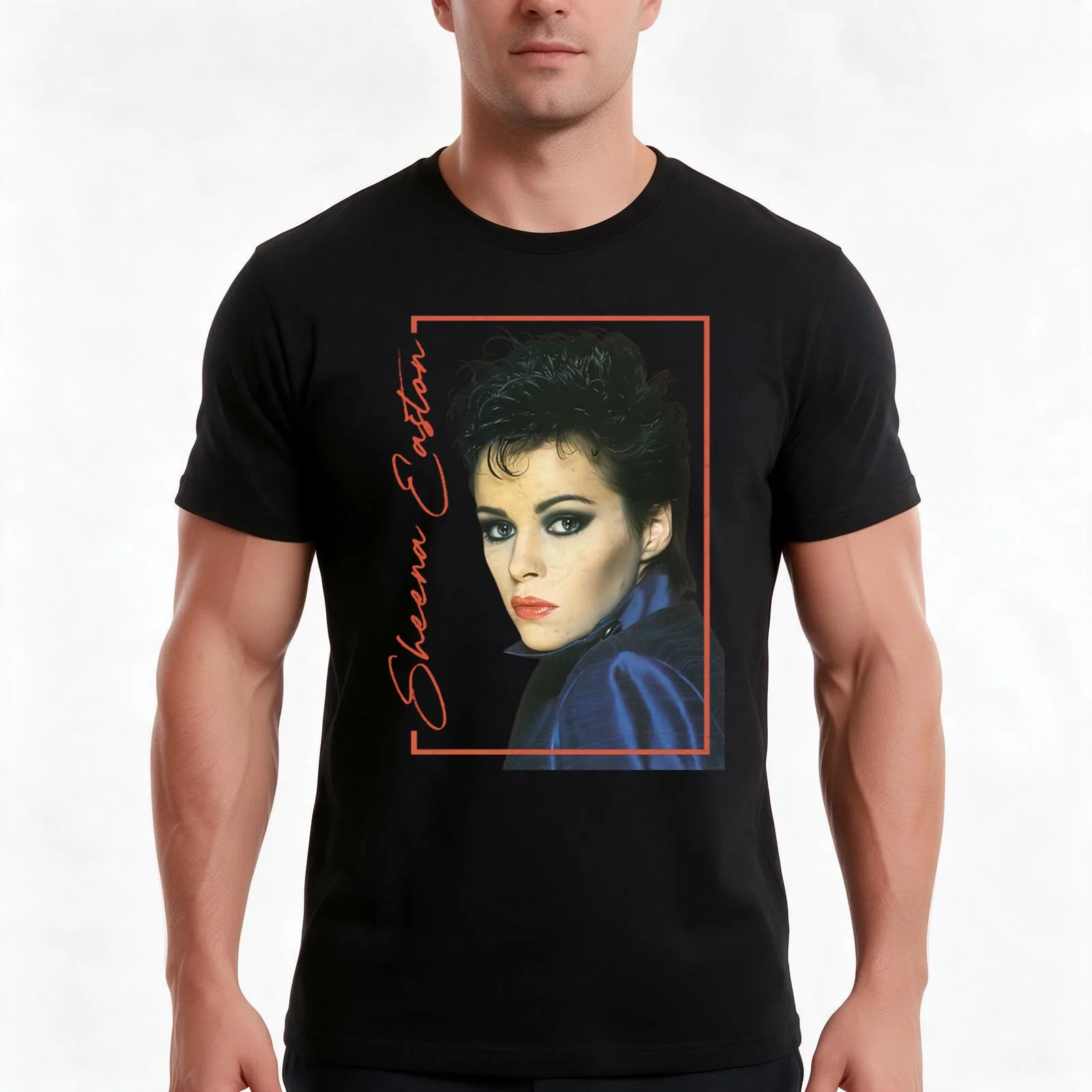 Sheená Eástón / 80s Retró Fán Design T-Shirt, Summer Casual Cotton Tee, Oversized Streetwear Tops, Vintage Graphic Print