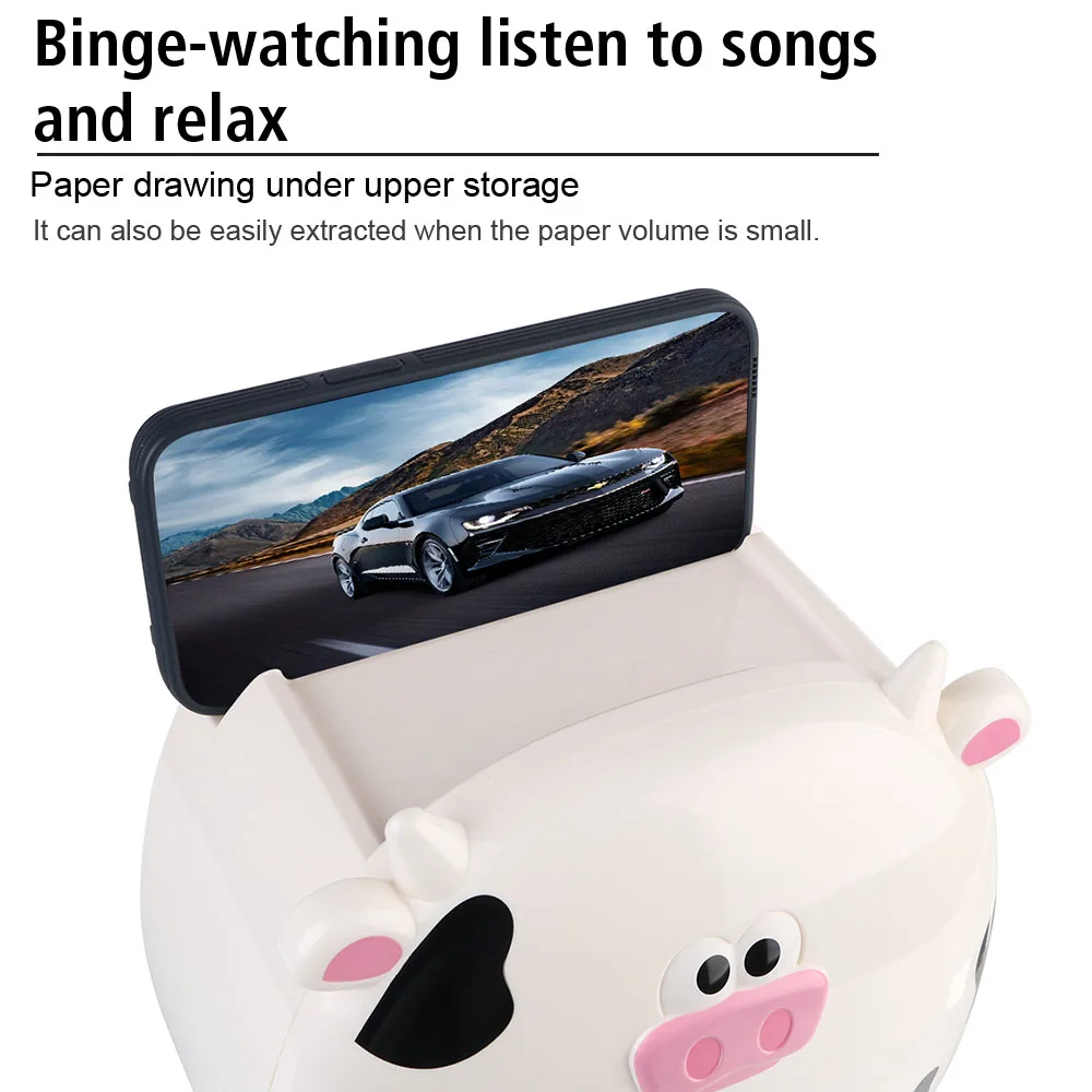 Roll Paper Storage Box Rack Waterproof Wall-Mounted Toilet Tissue Box Bathroom Accessories Creative Cute Toilet Paper Holder