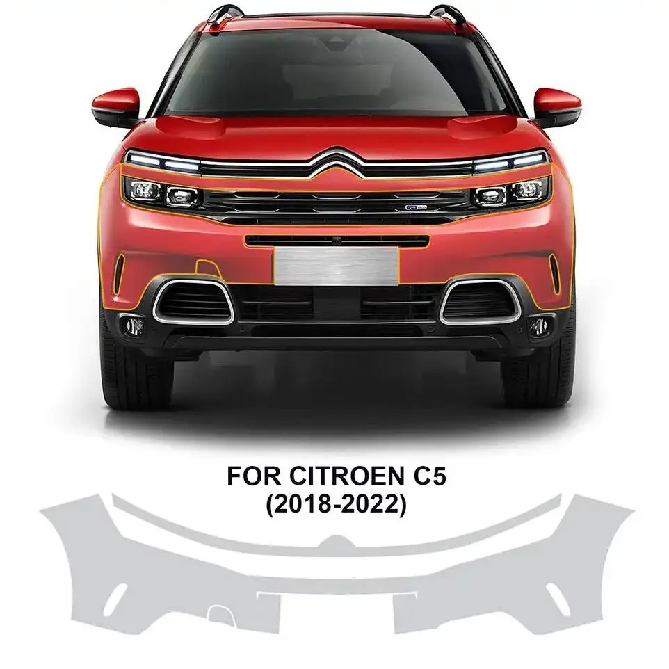 

For Citroen C5 2018-2022 TPU Paint Protection Film Self-Healing Clear Bra Pre-cut PPF Kit Car Body Anti-Scratch Resistant