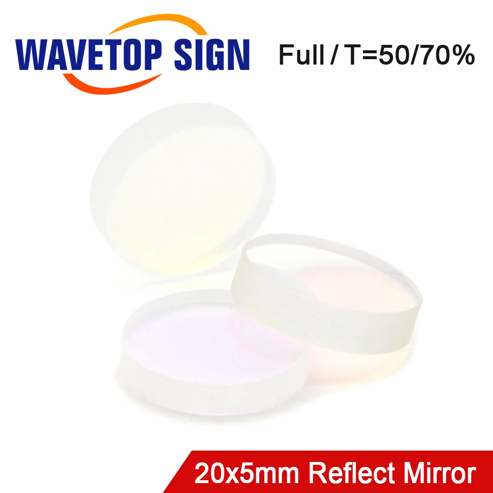 WaveTopSign 1064nm High Power Laser Welding Machine Half Reflect Mirror Full Reflect Mirror Quartz Material 20*5mm