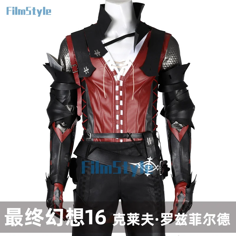 Final Cosplay Fantasy XVI FF16 Clive Rosfield Cosplay Costume Fighting Suit Adult Men Clive Rosfield High Quality Uniform Set