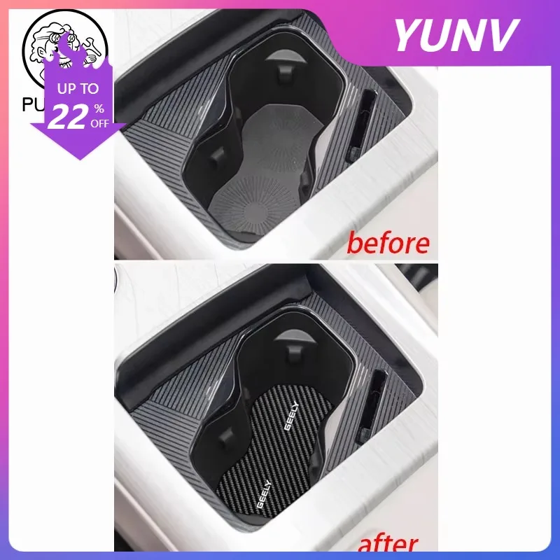 YUNV For Geely EX5 Galaxy E5 Rubber Mat Door Groove for EX5 Anti-slip Cup Cushion Gate Slot Coaster Dust-proof Car Accessories