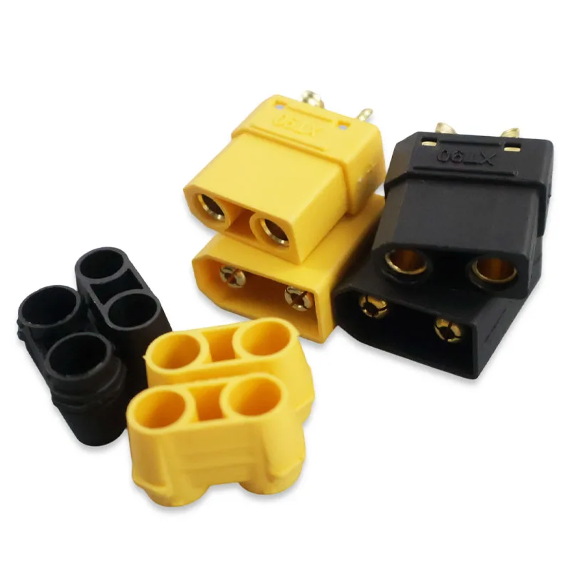 XT90H XT90 XT-90 Male and Female Bullet Connector PlugYellow  Black for ESC and Charge Lead Expand DIY Part