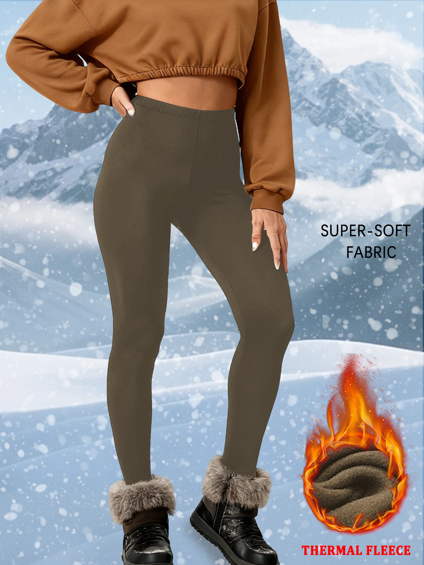 

Женские термобрюки больших размеров на флисовой подкладке. Женские леггинсы идеально подходят для тренировок по бегу и комфорта холодной погоды.