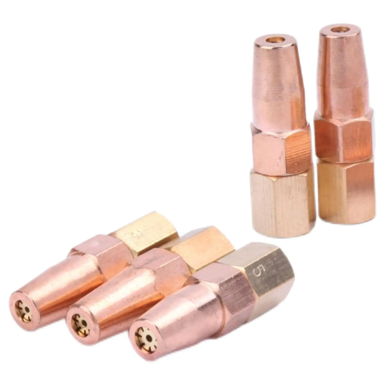 5Pieces Propane Gas Welding Nozzle H01-6 Oxygen Gas Contact Tips Holder Gas