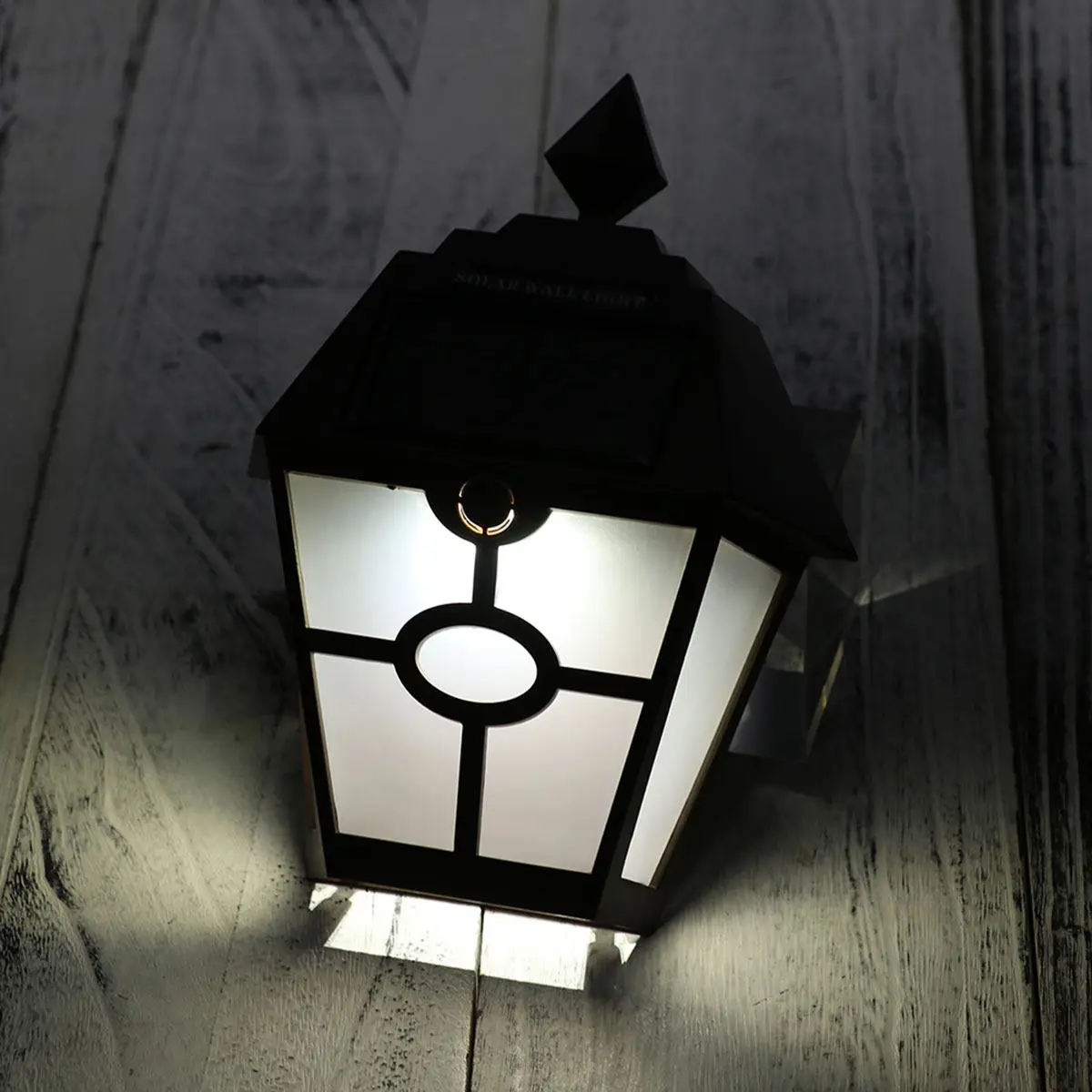 Vintage Hexagonal Solar Wall Light LED 2 Leds 12V 1200mAh Battery Outdoor Waterproof Garden Patio Yard Solar Powered Lights