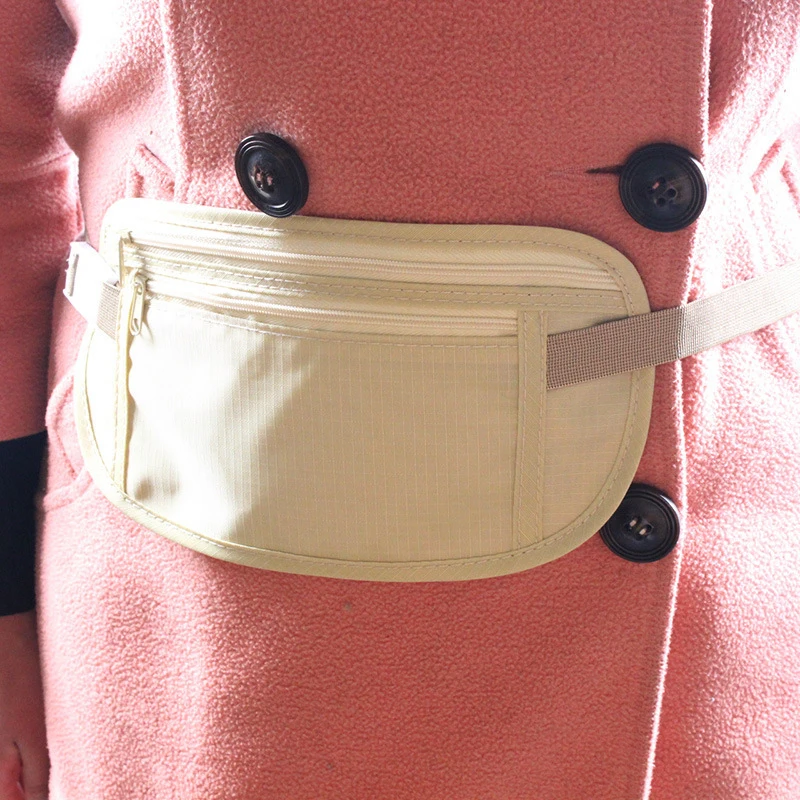 Cestovní waistpacks neviditelná pouch cestovní pas devizy dar skrytý záruka náprsní taška velký schopnost pohodlnost outdoorové sportovní pytle