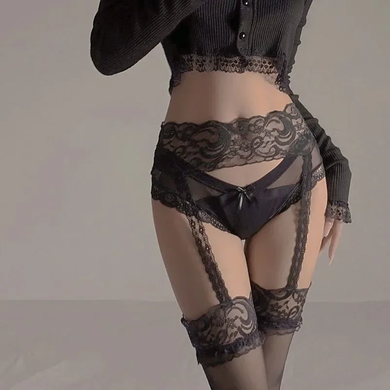 Women Sexy Body Stocking New Fashion Lace Soft Top Thigh High Stockings  Suspender Garter Belt Over Knee Floral Pantyhose