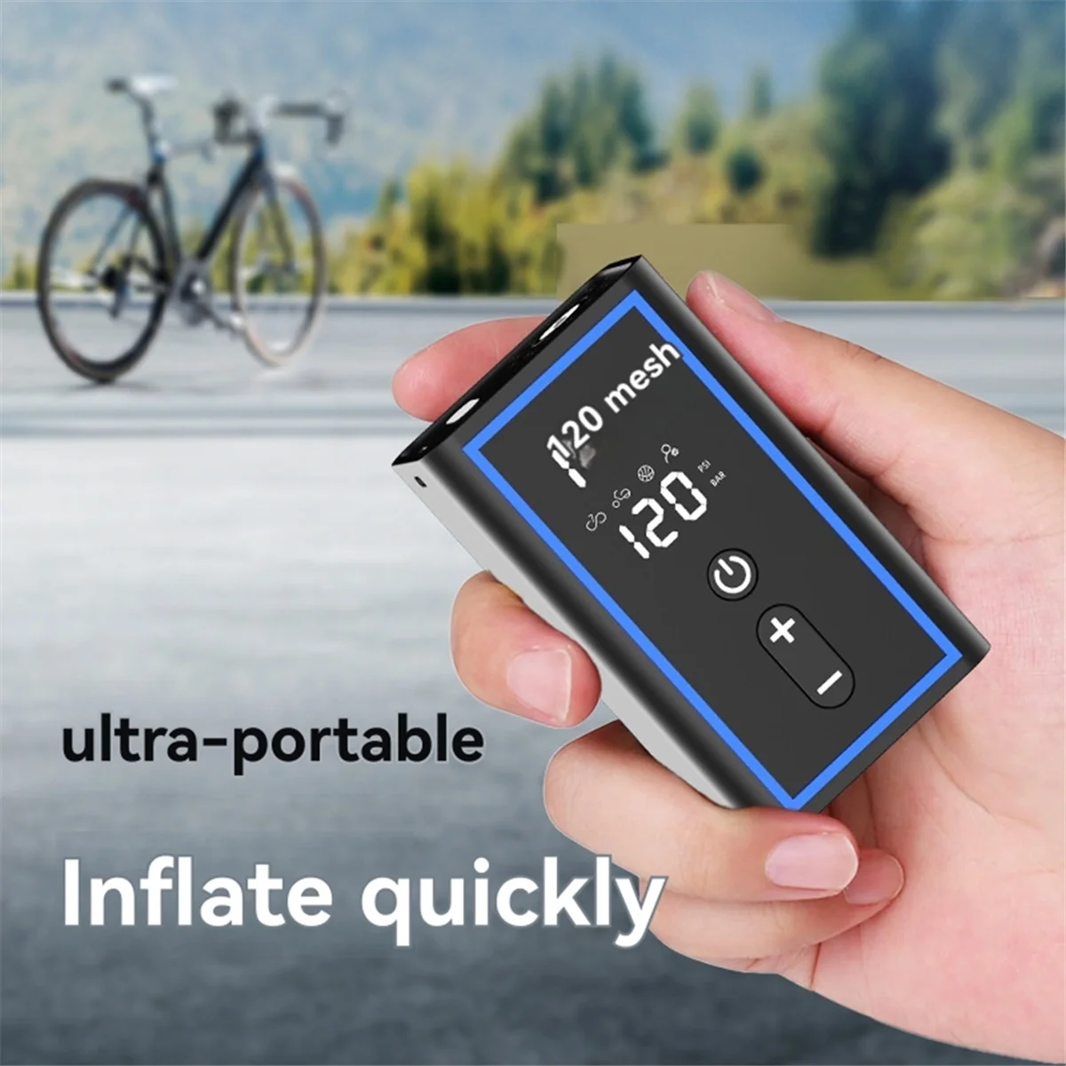 SEMOIC Super Mini Bicycle Car Mounted Portable Pump Emergency Start Power Integrated Machine 120Psi Intelligent Charging
