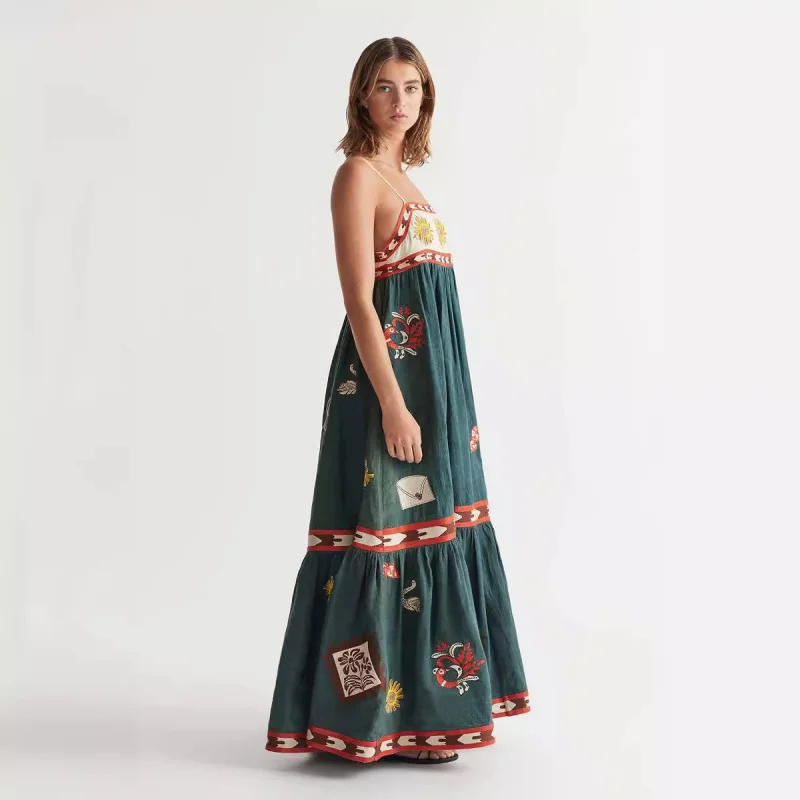 

Sexy Printed Satin Bal Dr Women's Independent Station Sexy Strap High Waist Print Summer Street Sle Polyester Fiber