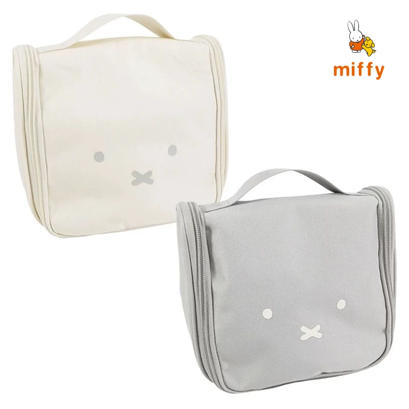 

Kawaii Miffy Handbag Creative Multi Functional Toiletry Bags Hook Design Portable Makeup Storage Handbag Anime Accessories Gifts