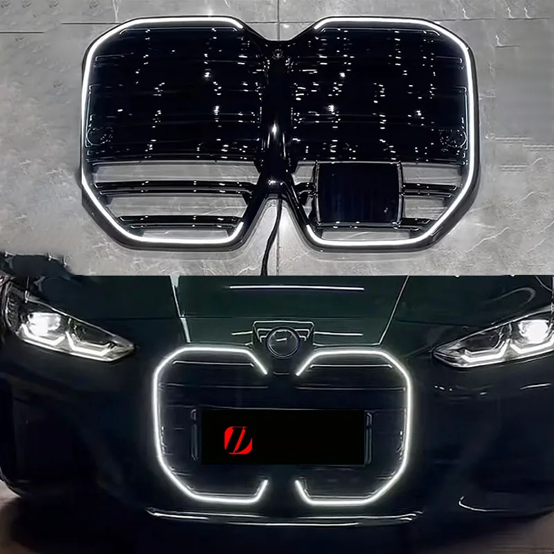 

Gloss Black Front Bumper Kidney LED Grille Grill For BMW 4 Series G26 4-Door i4 Gran Coupe G22 2021-2025