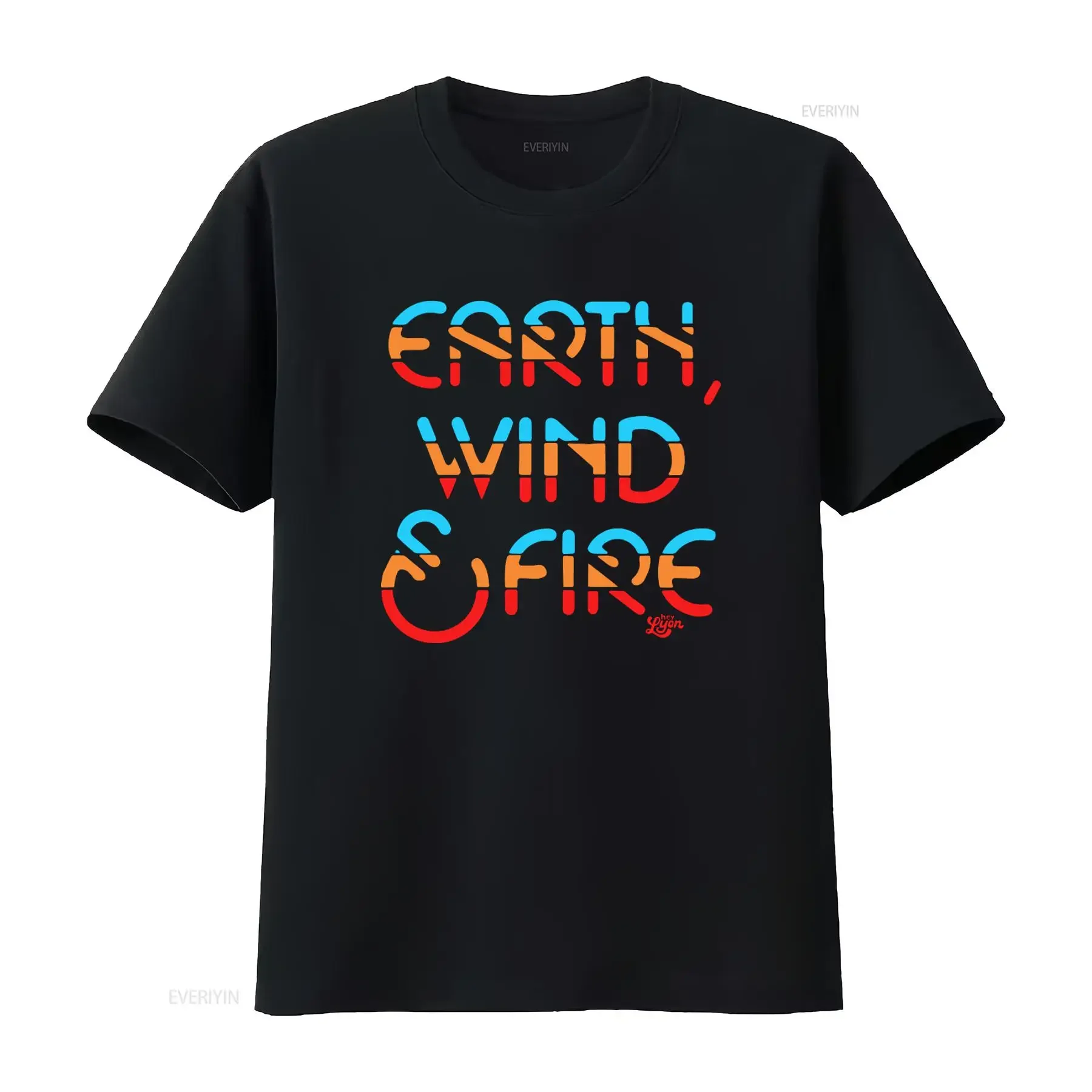 Earth Wind Fire Jersey  T Shirt Stylish Print for All Seasons vintage Washed Versatile Stretched Breathable fashion homme