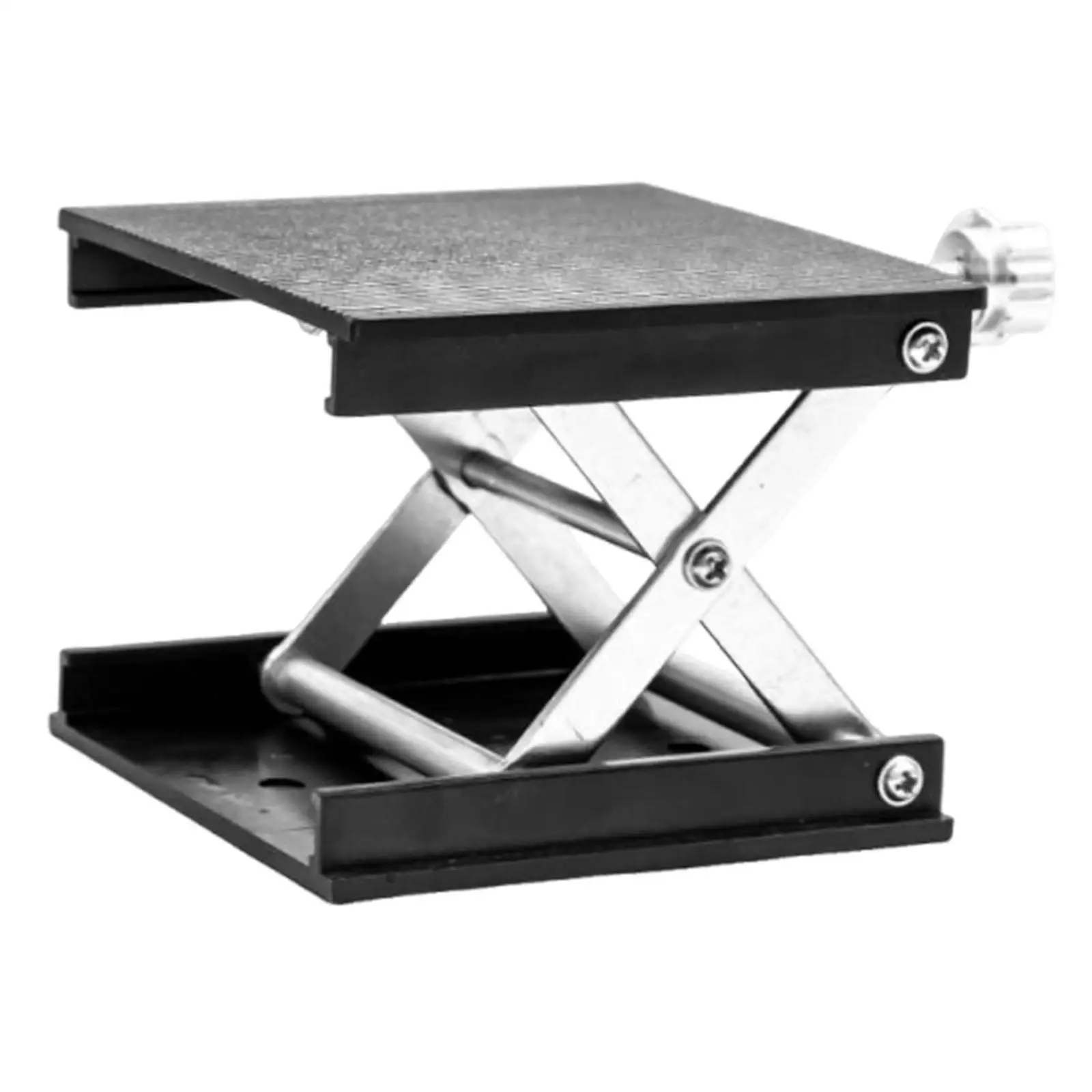 Lab Lifting Platform Aluminum Alloy, Sturdy Versatile Compact, Height Adjustable 25-83mm Lift Stand Table Lab Jack Lift Stand