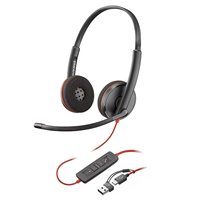 POLY Plantronics Blackwire C3220 3200 USB-C/A P/N:8X228AA Binaural headset Noise Canceling