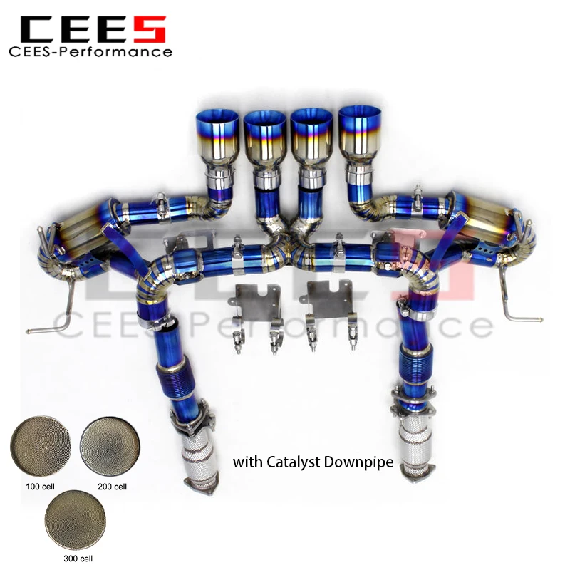 

cees with Cat Downpipe for Chevrolet CORVETTE C8 Z06 (2019-2023) Axle Full Exhaust Muffler Original Valve 3 Inch Exhaust System
