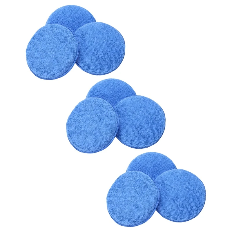 

9 X Microfibre Foam Sponge Polish Wax Applicator Pads Car Home Cleaning