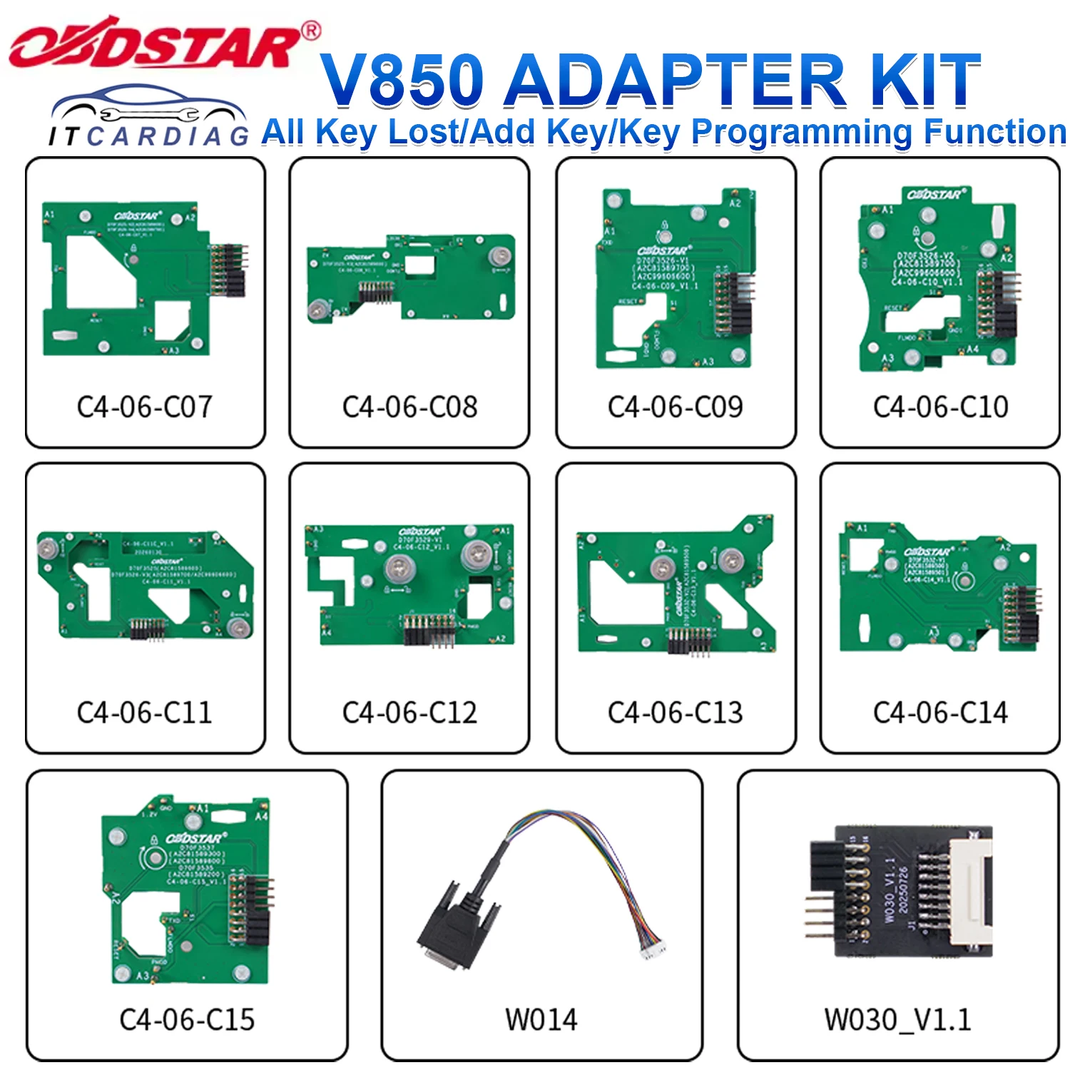OBDSTAR V850 Adapter Kit Solder-Free Read MQB-48(5A) Instrument Cluster IMMO Data Support All Keys Lost & Add Key Programming