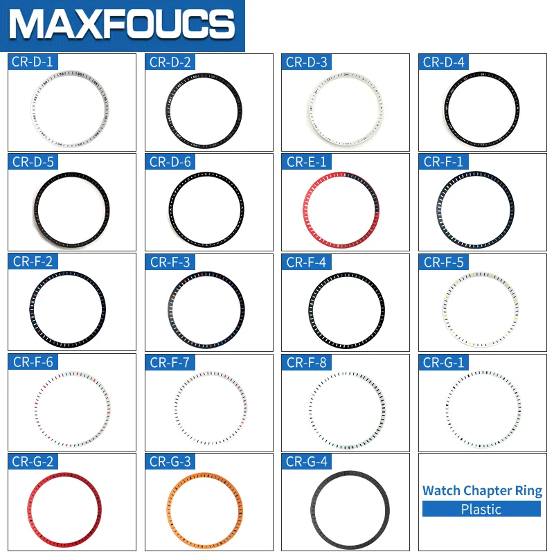 Suitable For SKX007 - 30.45mm * 27.5mm Watch Parts, Watch Case, Plastic Chapter Ring For Watch Modification