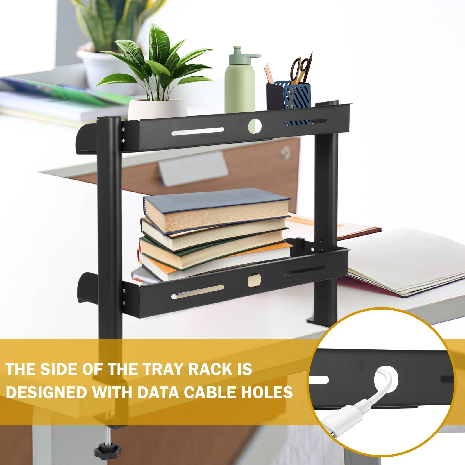 ชั้นวางของแบบหนีบโต๊ะ 2 ชั้น ไ - Wall Mounted Desk Fold บทวิจารณ์และราคา