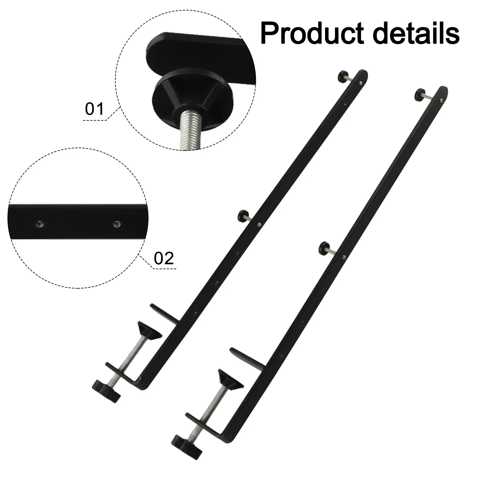 2pcs Extended Desk Clamp Nailless Pegboard Fixing Bracket Desktop Fixing Bracket For Gaming Setup Living Room Hardware