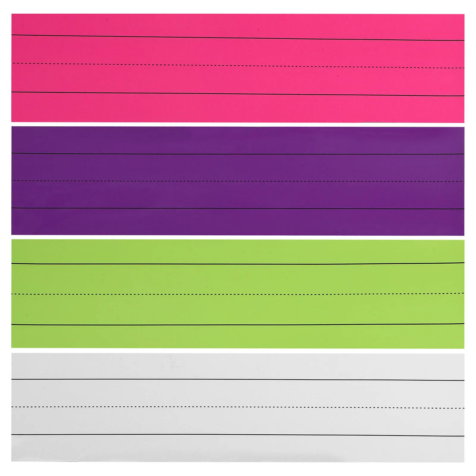 

4Pcs Magnetic Sentence Strips Large Reusable Dry Erase Message Stickers for Classroom Teachers Whiteboard Organization Strips