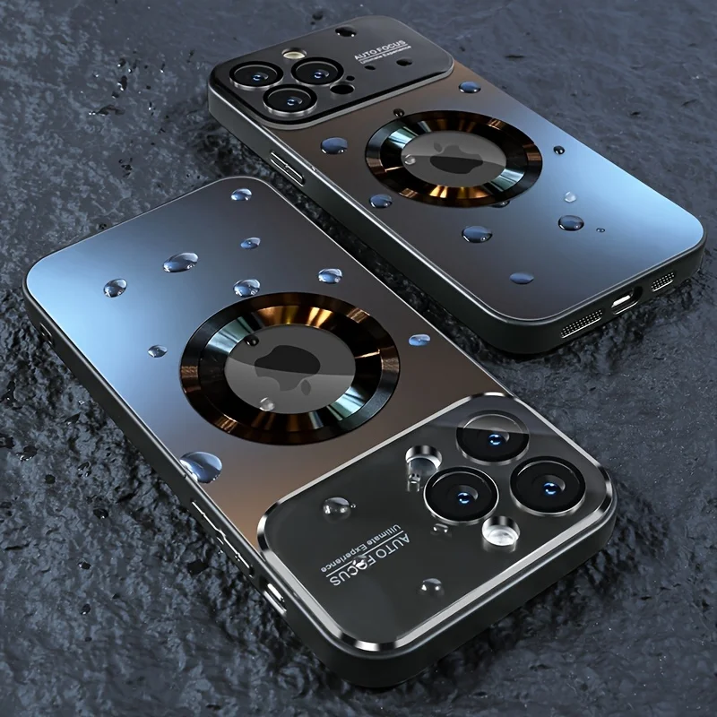 

Magnetic Wireless Charging Phone Case for 16promax/plus/15/14/13/12/11Case with Glass Lens Protector Soft Bumper Shockproof Cove