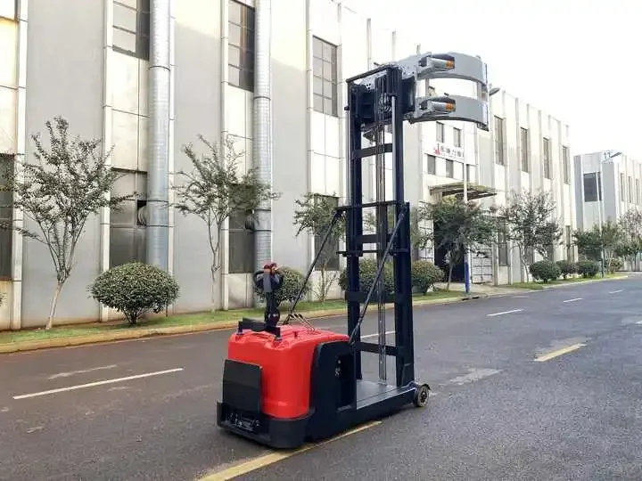 Prezzo economico Stacker Morsetto a rullo rotante 1.0Ton 2Ton 3Ton Carrello elevatore impilatore elettrico per magazzino