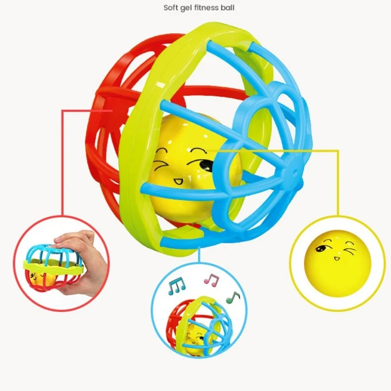 لعبة أطفال تنموية سهلة الإمساك، لعبة خشخيشة حسية للرضع، عضاضة تعليمية من مونتيسوري لحديثي الولادة #5