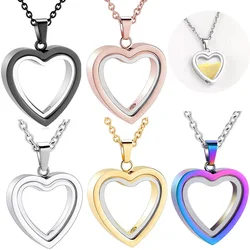 Glass of Heart Cremation Jewelry for Ashes Lost Loved Ones/Pets Stainless Steel Memorial Locket Urn Necklace Keepsake Pendant