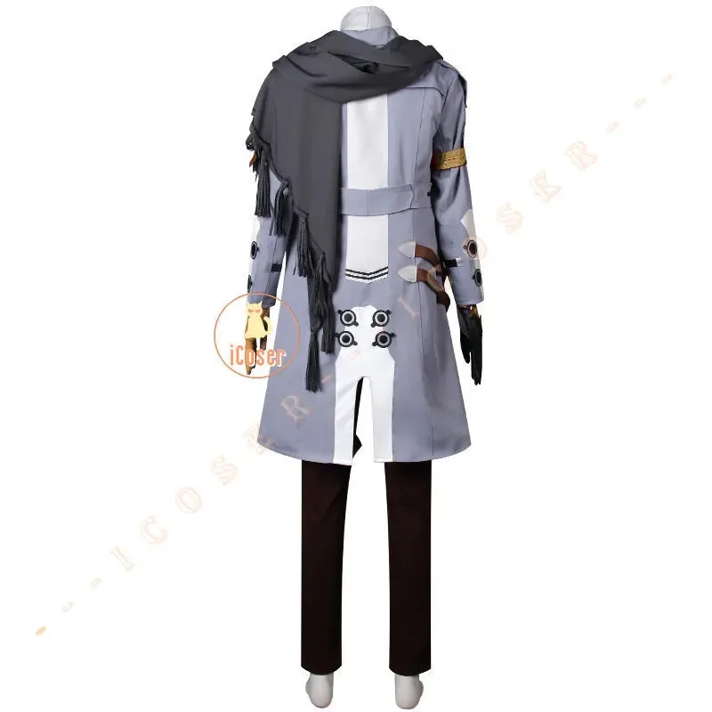 Honkai スターレール ウェルト ヤン コスプレ衣装 ウィッグ ゲーム ユニフォーム メガネ トレンチ スカーフ アストラル エクスプレス アニメーター ハロウィン パーティー メンズ セット