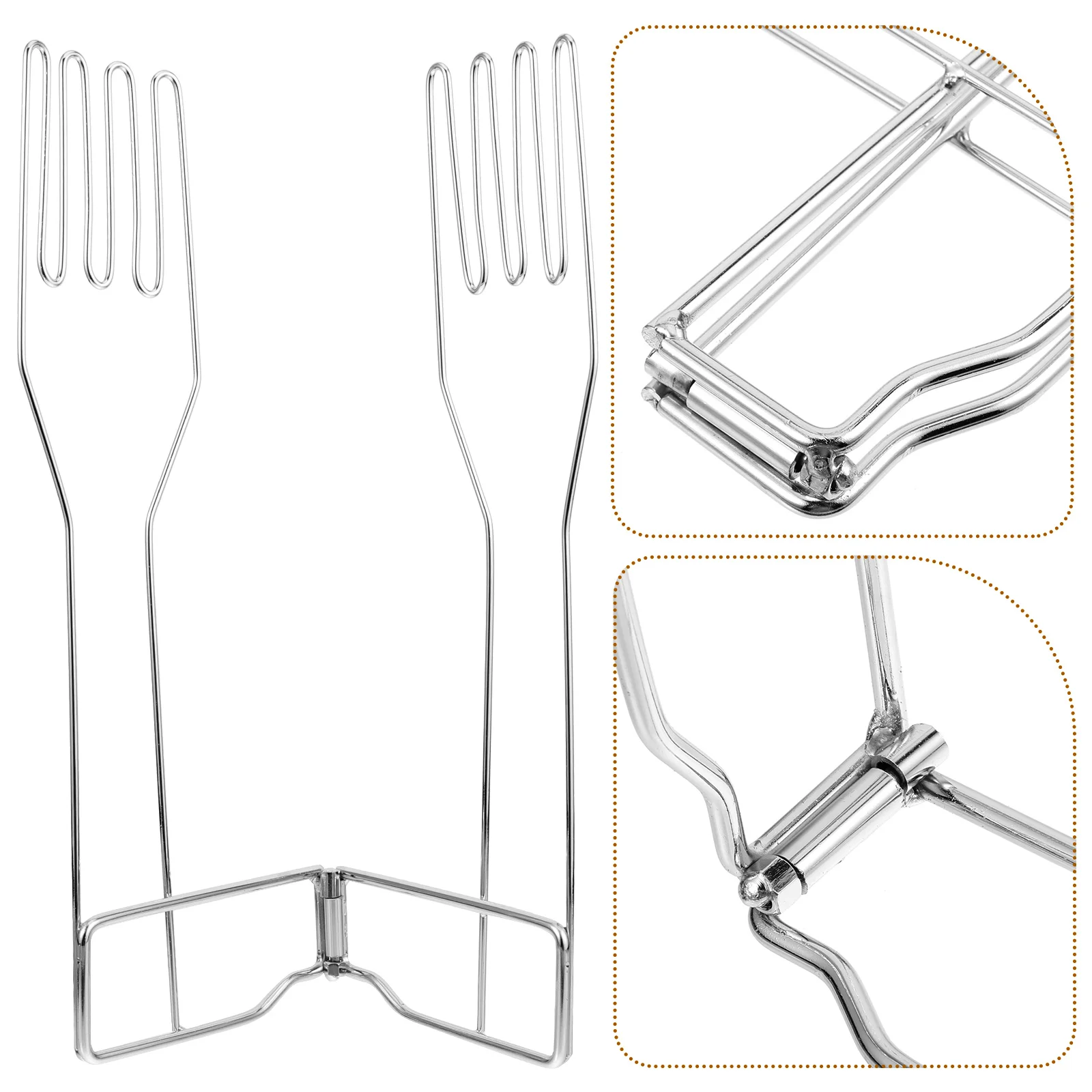 

Foldable Glove Drying Rack The Mitten Kitchen Holder Desktop Silver Iron Storage