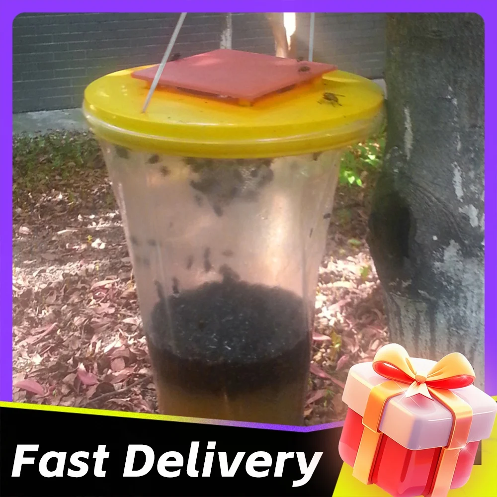 Fly Trap Hanging Insect Fly Attract Catcher Bag Non Control Trap Bag for Parks/Canteens/Restaurants/Farms Outdoor
