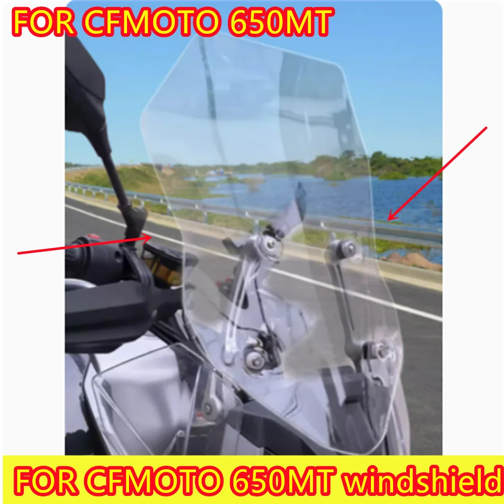 

For CFMOTO 650MT MT650 MT 650 mt650Motorcycle Accessories Windshield Hd Transparent Heighten