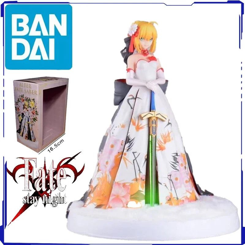 26CM Fate/stay Night Saber Altria Pendragon DressFigure Action Model Decoration Cartoon Ornament Collection Toys Gift Present